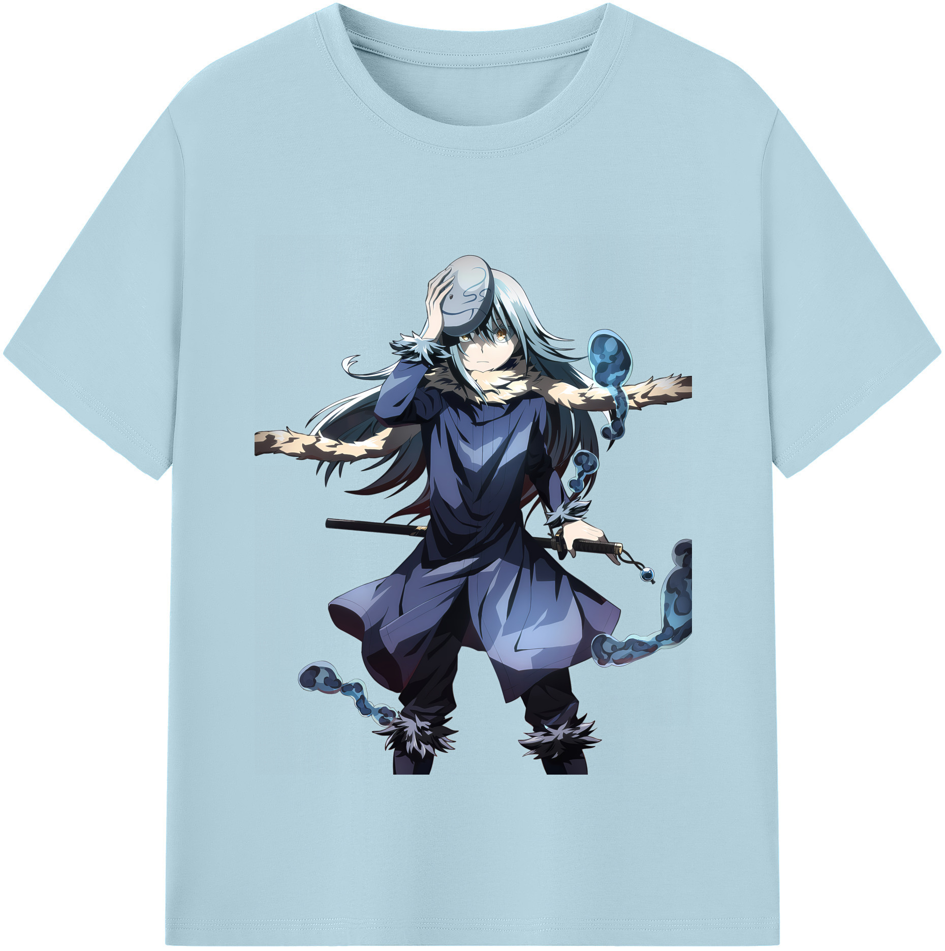 （画像用） 転スラ Regarding Reincarnated to Slime 綿100％半袖Tシャツ（フロントプリント）